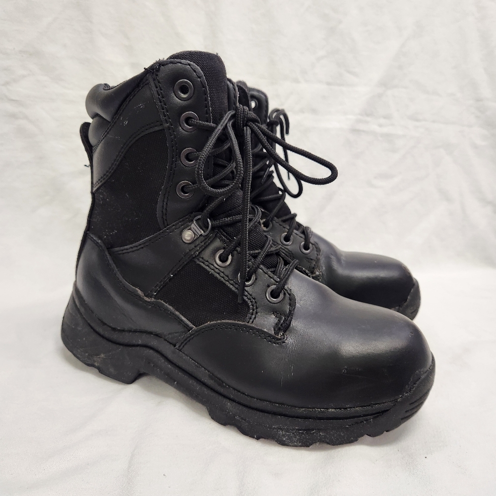 Brahma Swat Black Men's Leather Steel Toe Work Boots 7W